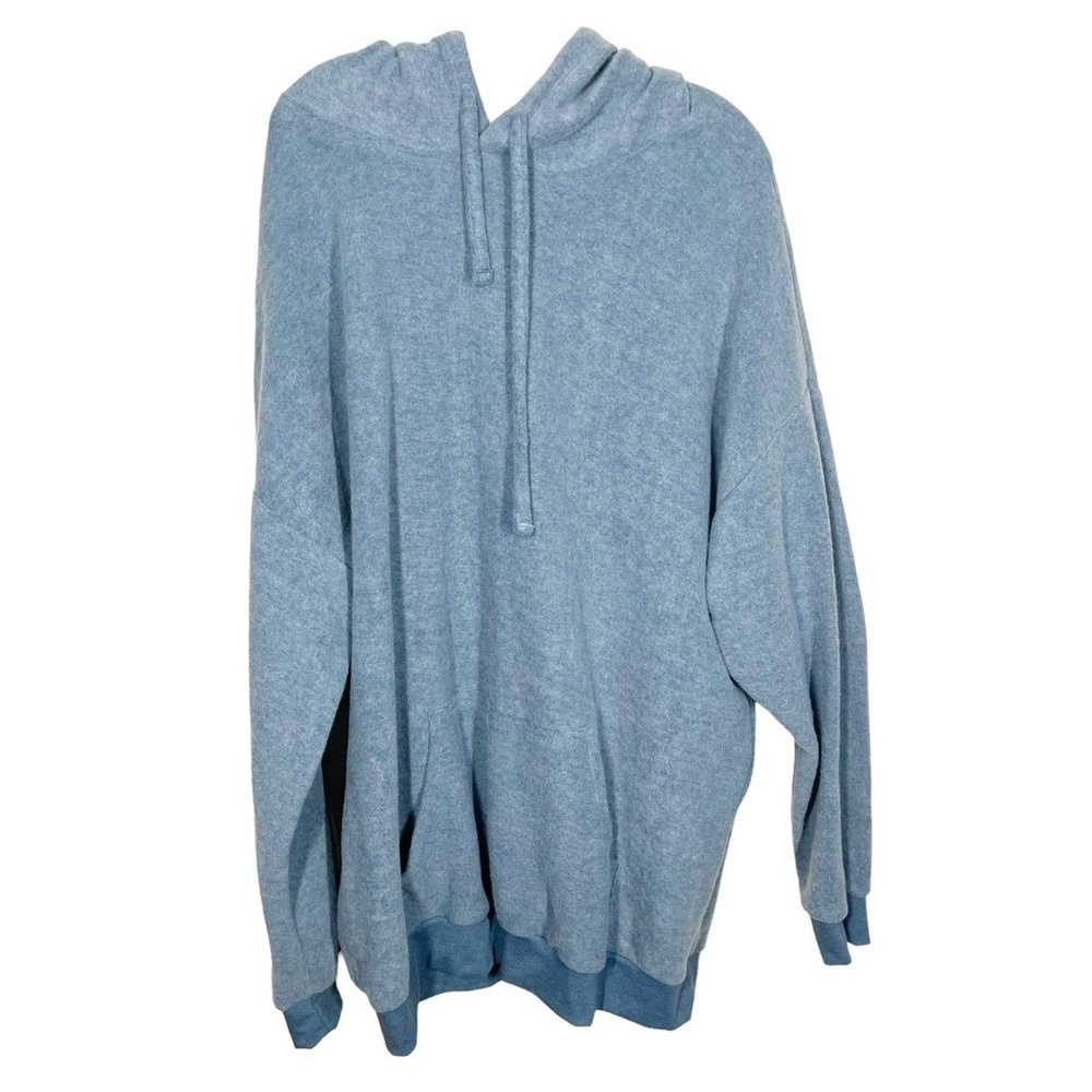 Soft Serve The Original Cloud Cotton Hoodie Shark Steel Blue Size 4XL Organic